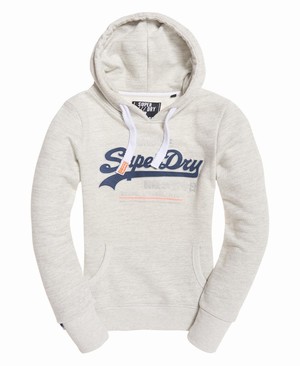 Superdry Vintage Logo Canvas Női Kapucnis Pulóver Szürke | OMUTJ7135